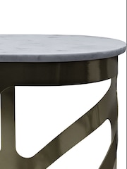 Libra Interiors Black Metropolitan Nickel Finish Console Table - Image 4 of 4