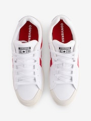 Converse Red/White Pro Blaze Classic 90s Trainers - Image 4 of 8