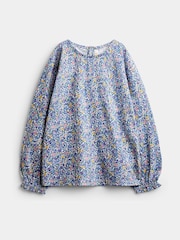 JoJo Maman Bébé Navy Blue Butterfly 3-Pack Long Sleeve T-Shirts - Image 4 of 10