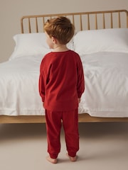 Red Santa 100% Cotton Single Christmas Pyjamas (9mths-12yrs) - Image 2 of 6
