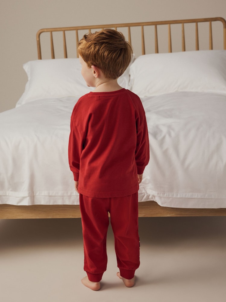Red Santa 100% Cotton Single Christmas Pyjamas (9mths-12yrs) - Image 2 of 6 Red Santa 100% Cotton Single Christmas Pyjamas (9mths-12yrs) - Image 2 of 6