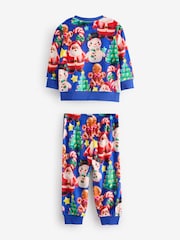 Blue Single Soft Touch Christmas Fleece Pyjamas with Elastane (9mths-16yrs) - Image 6 of 8