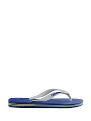 Синий - Шлепанцы с логотипом Havaianas Brasil - Изображение 2 из 8