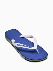 Синий - Шлепанцы с логотипом Havaianas Brasil - Изображение 3 из 8