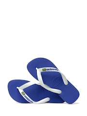 Синий - Шлепанцы с логотипом Havaianas Brasil - Изображение 4 из 8