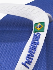 Синий - Шлепанцы с логотипом Havaianas Brasil - Изображение 6 из 8