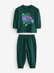 Black/Green/ Citrine Yello Checkerboard 3 Pack Oversized Pyjamas (9mths-10yrs) - Image 5 of 12
