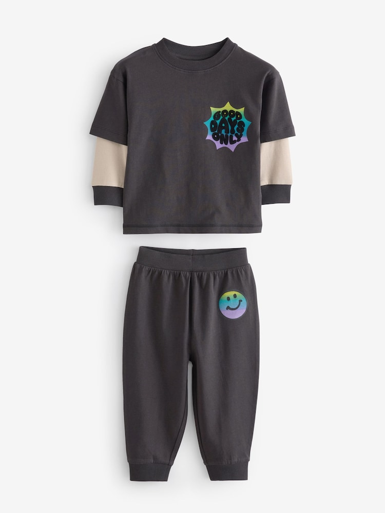 Black/Green/ Citrine Yello Checkerboard 3 Pack Oversized Pyjamas (9mths-10yrs) - Image 7 of 12