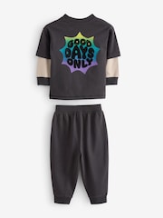 Black/Green/ Citrine Yello Checkerboard 3 Pack Oversized Pyjamas (9mths-10yrs) - Image 8 of 12