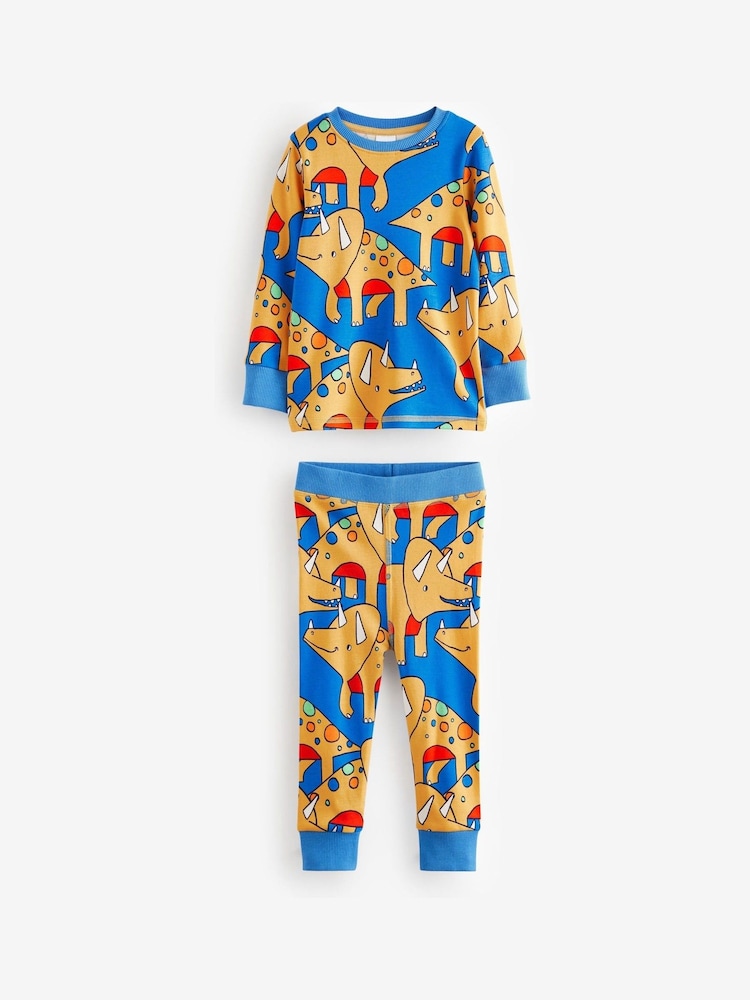 Multi Bright Dinosaur 3 Pack Snuggle Pyjamas (9mths-10yrs) - Image 12 of 16