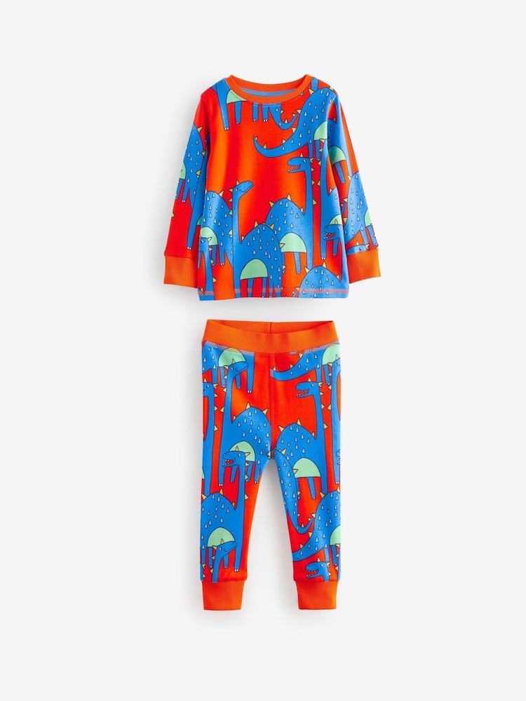 Multi Bright Dinosaur 3 Pack Snuggle Pyjamas (9mths-10yrs) - Image 9 of 16