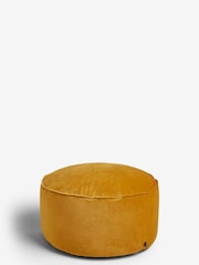 Ochre Yellow Opulent Velvet Pouffe - Image 2 of 3