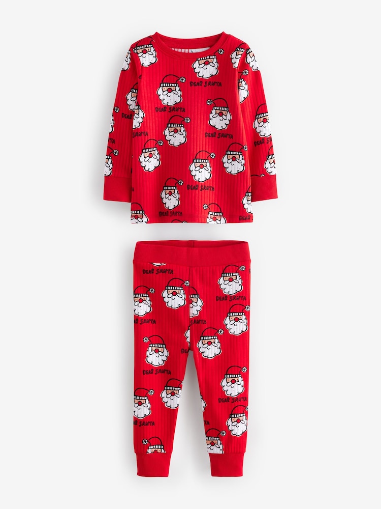 Red/Navy/Ecru 3 Pack Christmas Character 100% Cotton Pyjamas (9mths-10yrs) - Image 10 of 10