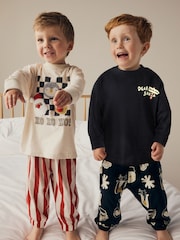Red/Black Christmas Checkerboard 100% Cotton Oversized Pyjamas 2 Pack (9mths-12yrs) - Image 4 of 4