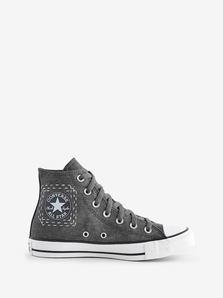Converse Grey Chuck Taylor All Star High Top Trainers - Image 1 of 9 Converse Grey Chuck Taylor All Star High Top Trainers - Image 1 of 9