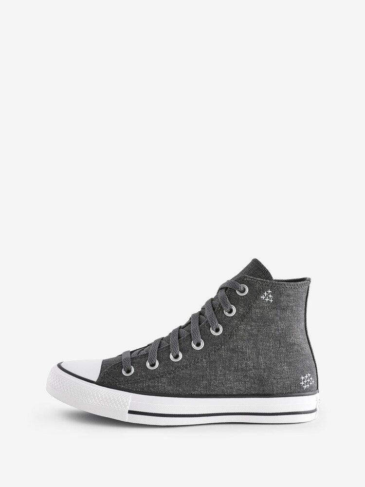 Converse Grey Chuck Taylor All Star High Top Trainers - Image 2 of 9