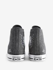 Converse Grey Chuck Taylor All Star High Top Trainers - Image 4 of 9
