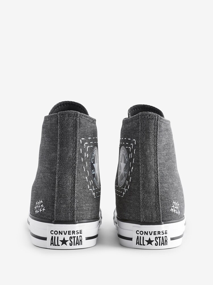 Converse Grey Chuck Taylor All Star High Top Trainers - Image 4 of 9