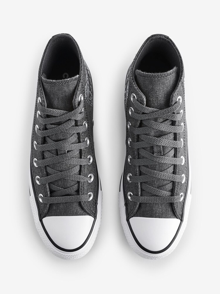 Converse Grey Chuck Taylor All Star High Top Trainers - Image 5 of 9
