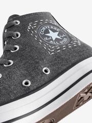 Converse Grey Chuck Taylor All Star High Top Trainers - Image 8 of 9