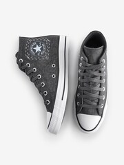 Converse Grey Chuck Taylor All Star High Top Trainers - Image 9 of 9