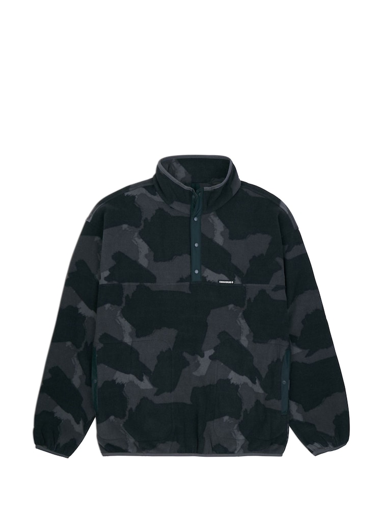 Converse Black Midweight Polar Fleece Jacket - Image 6 of 6