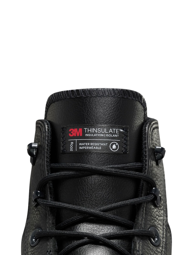 Converse Black Chuck Taylor Leather All Star Equip Waterproof Boots - Image 11 of 12