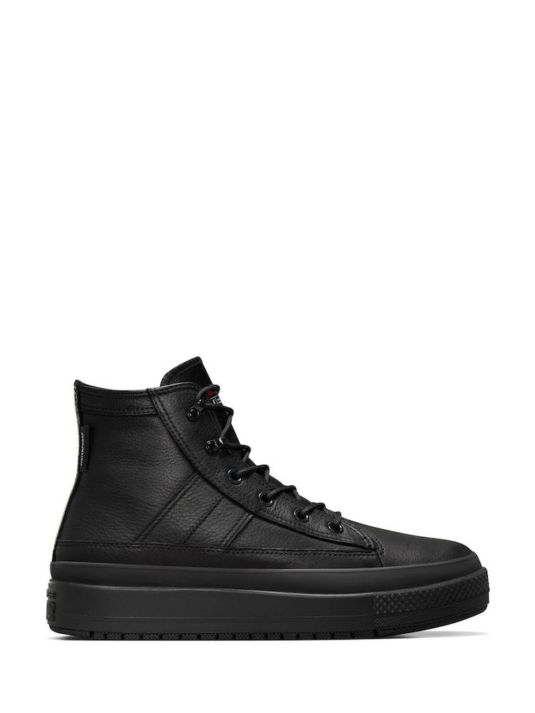 Converse Black Chuck Taylor Leather All Star Equip Waterproof Boots - Image 2 of 12