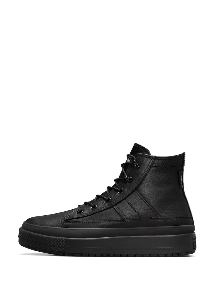 Converse Black Chuck Taylor Leather All Star Equip Waterproof Boots - Image 3 of 12