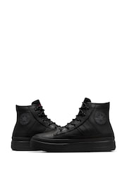 Converse Black Chuck Taylor Leather All Star Equip Waterproof Boots - Image 5 of 12