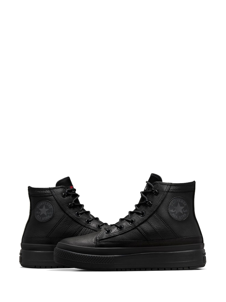 Converse Black Chuck Taylor Leather All Star Equip Waterproof Boots - Image 5 of 12