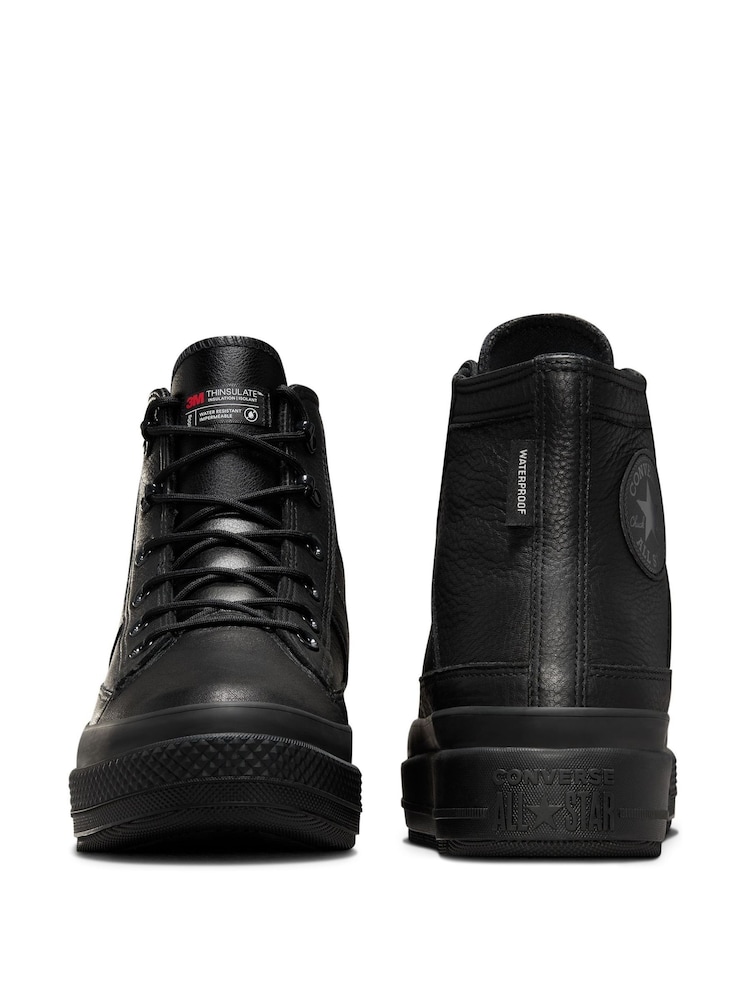Converse Black Chuck Taylor Leather All Star Equip Waterproof Boots - Image 8 of 12