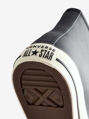 Converse Black Chuck Taylor All Star Premium Leather Trainers - Image 7 of 9