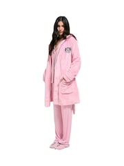 Juicy Couture Pink Lottle Crest Plush Robe - Image 3 of 7