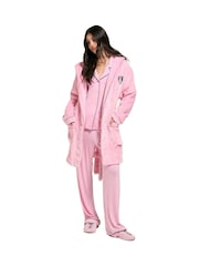 Juicy Couture Pink Lottle Crest Plush Robe - Image 4 of 7