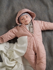 Polarn O. Pyret Pink Windproof Padded Pramsuit - Image 1 of 6