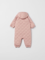 Polarn O. Pyret Pink Windproof Padded Pramsuit - Image 3 of 6