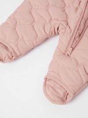 Polarn O. Pyret Pink Windproof Padded Pramsuit - Image 6 of 6