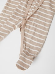 Pijama tipo pelele de algodón orgánico con diseño de rayas de Polarn O. Pyret - Imagen 3 de 4