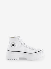 Converse White Chuck Taylor All Star Lugged Heel Canvas Trainers - Image 1 of 9