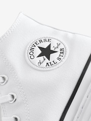 Converse White Chuck Taylor All Star Lugged Heel Canvas Trainers - Image 8 of 9