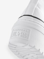 Converse White Chuck Taylor All Star Lugged Heel Canvas Trainers - Image 9 of 9