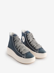 Converse Navy/White Chuck Taylor All Star Move Trainers - Image 3 of 9