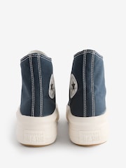 Converse Navy/White Chuck Taylor All Star Move Trainers - Image 6 of 9