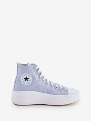 Converse Lilac Purple Chuck Taylor All Star Move Trainers - Image 1 of 9