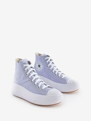 Converse Lilac Purple Chuck Taylor All Star Move Trainers - Image 3 of 9