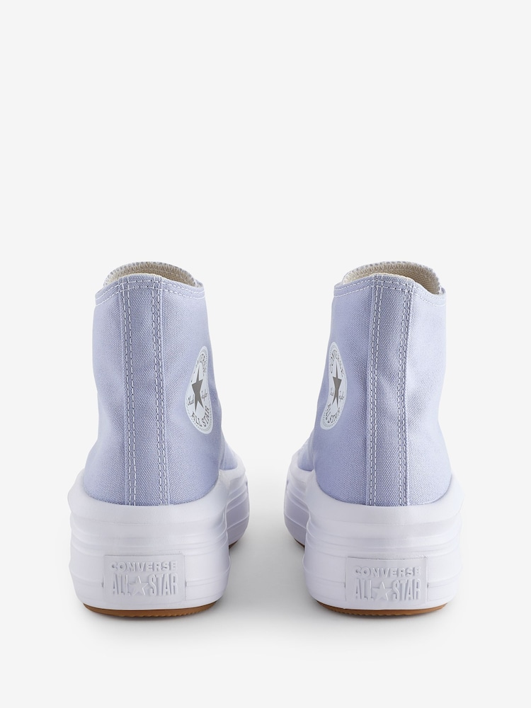Converse Lilac Purple Chuck Taylor All Star Move Trainers - Image 4 of 9