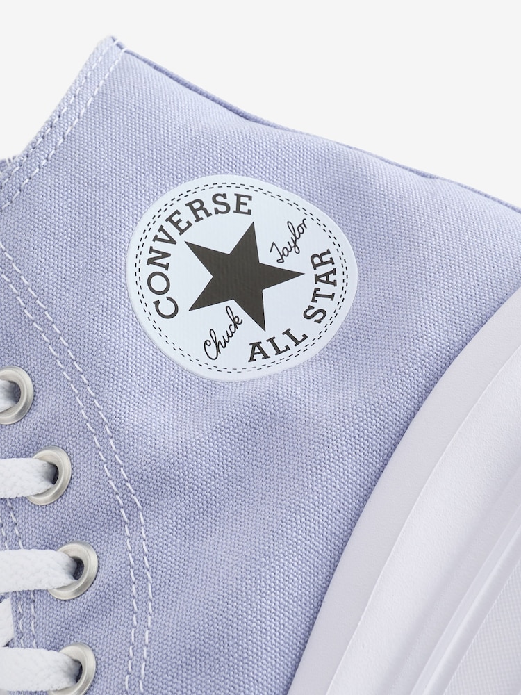 Converse Lilac Purple Chuck Taylor All Star Move Trainers - Image 8 of 9