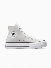 Converse Grey Chuck Taylor All Star Lift High Top Trainers - Image 10 of 16
