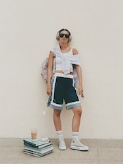 Converse Grey Chuck Taylor All Star Lift High Top Trainers - Image 6 of 16